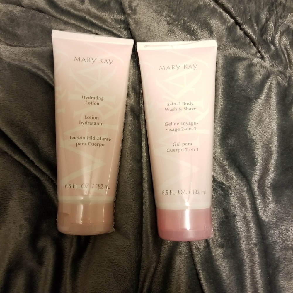 Hydrating lotion and 2 in 1 body washand shave gel